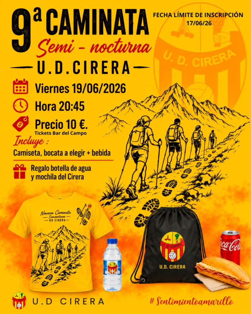 Caminata seminocturna U.D. Cirera 2026